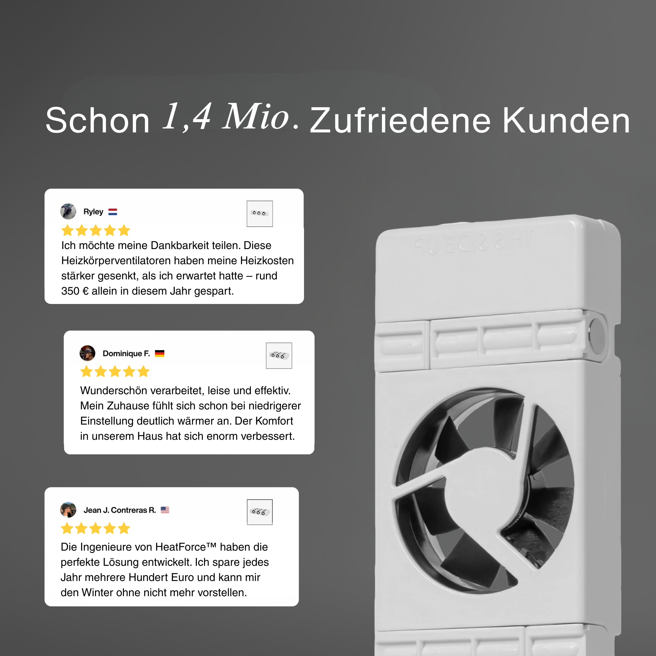 HeatForce™ Heizkörperventilator Duo-Set